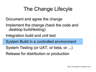 Auditing and logging requirements for system build 