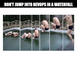 DON’T JUMP INTO DEVOPS IN A WATERFALL
WAY
 
