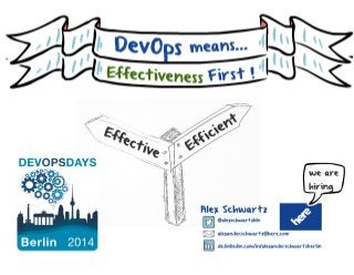 DevOps Means Effectiveness First