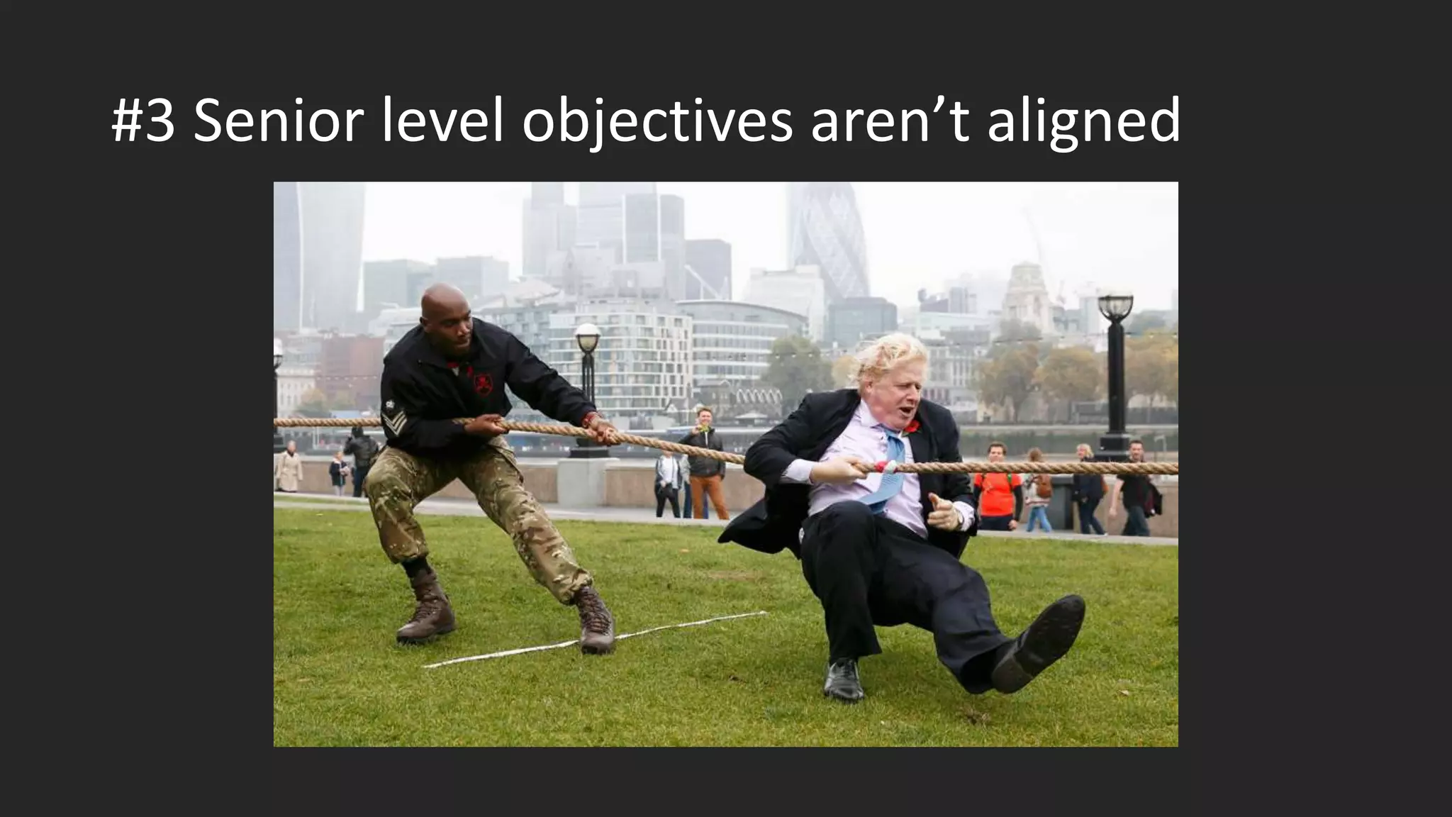 #3 Senior level objectives aren’t aligned
 