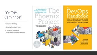 “Os Três
Caminhos”
•Systems Thinking
•Amplify feedback loop
•Culture of continual
experimentation and learning
 