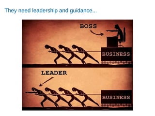 Accelerating Product and Service Innovation
They need leadership and guidance...
 