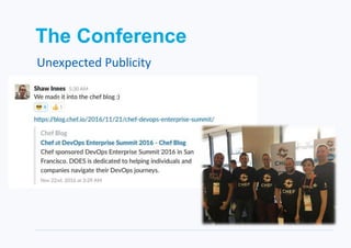 The Conference
Unexpected Publicity
 