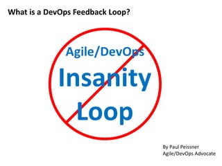 What is a DevOps Feedback Loop? 
By Paul Peissner 
Agile/DevOps Advocate 
 