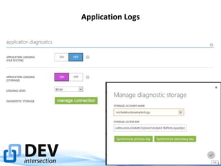 Application Logs

7

© DEVintersection. All rights reserved.
http://www.DEVintersection.com

 