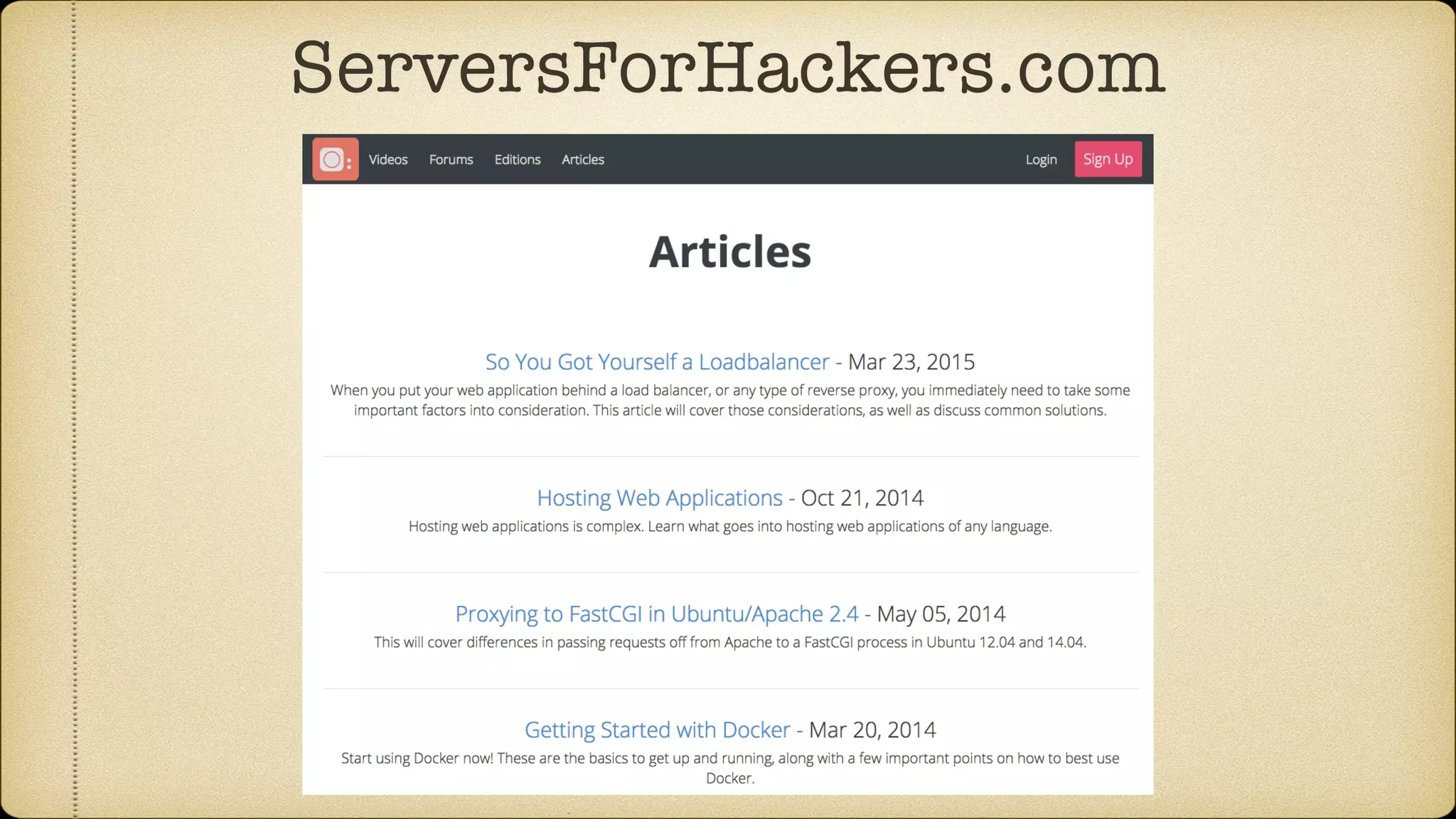 ServersForHackers.com
 
