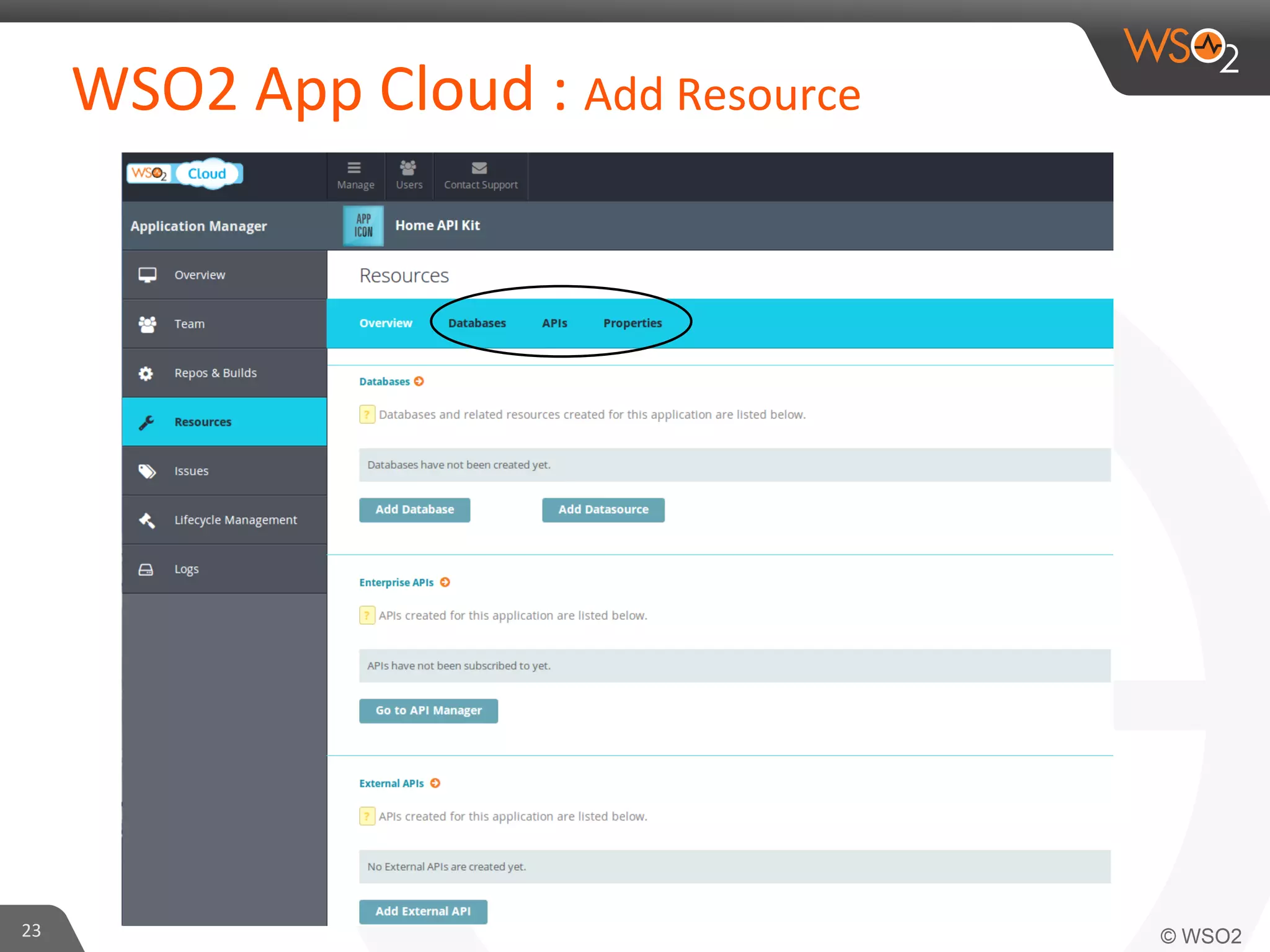 23	
  
WSO2	
  App	
  Cloud	
  :	
  Add	
  Resource	
  
 