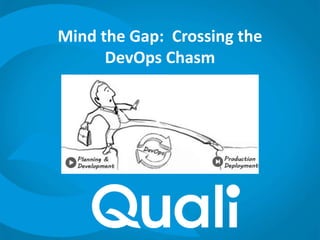 Mind the Gap: Crossing the
DevOps Chasm
 