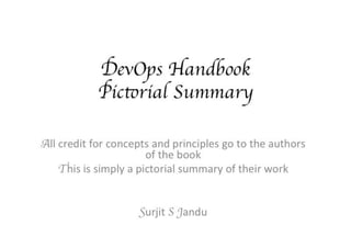 DevOps Handbook Pictorial Summary