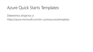 Azure Quick Starts Templates
Deberemos dirigirnos a
https://azure.microsoft.com/en-us/resources/templates
 