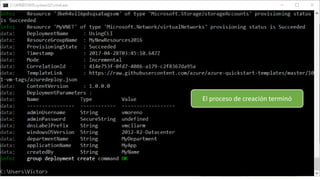 El proceso de creación terminó
 