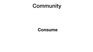 Community
Consume
 