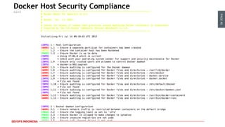 PAGE46
DEVOPS INDONESIA
Docker Host Security Compliance
 