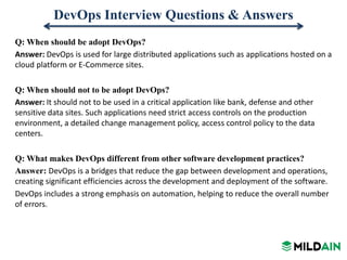 Dev ops interview questions & answers | PPTX
