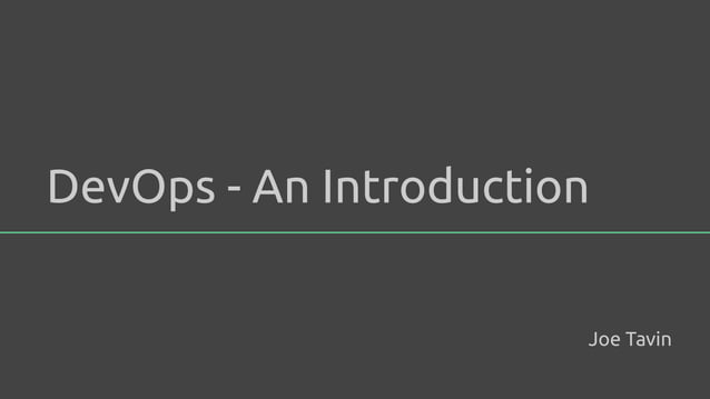 Introduction to DevOps | PPT