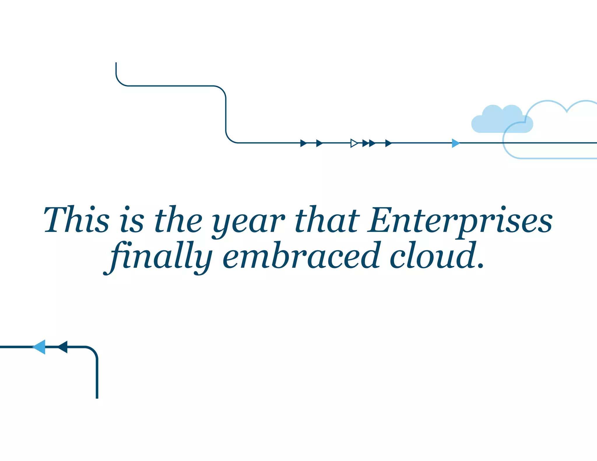This is the year that Enterprises 
finally embraced cloud. 
 