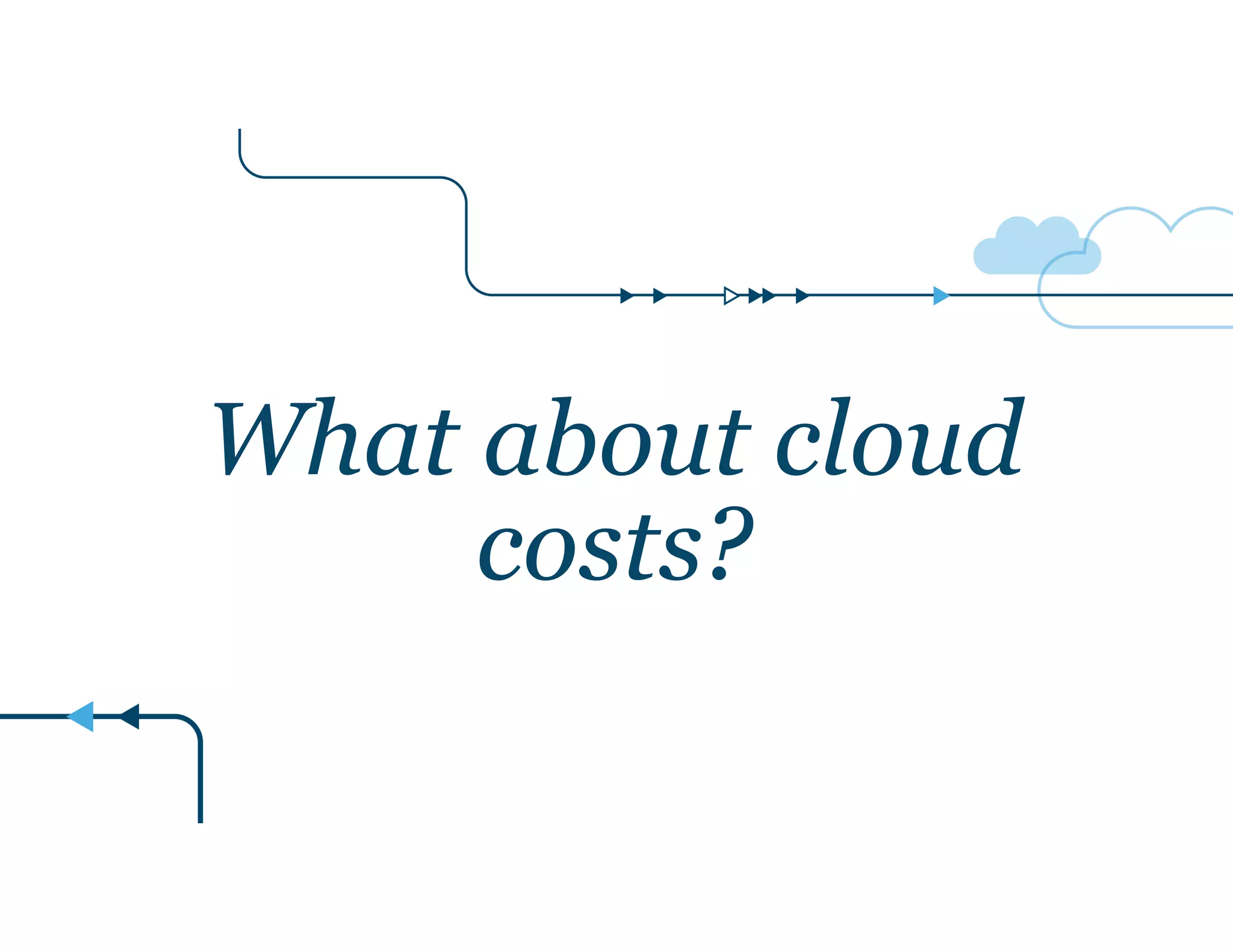 What about cloud 
costs? 
 