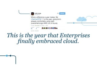 This is the year that Enterprises 
finally embraced cloud. 
 