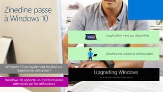 Zinedine passe
à Windows 10
L’application n’est pas disponible
Zinedine est patient et enthousiaste.
 