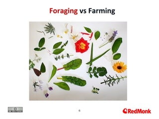 6
Foraging vs Farming
 