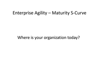 Enterprise Agility 
The Agile / DevOps Maturity Curve 
By Paul Peissner 
Agile & DevOps Advocate 
 