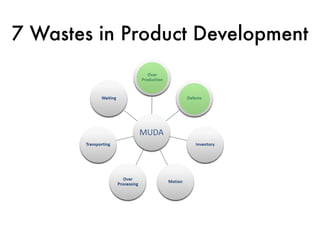 7 Wastes in Product Development
 