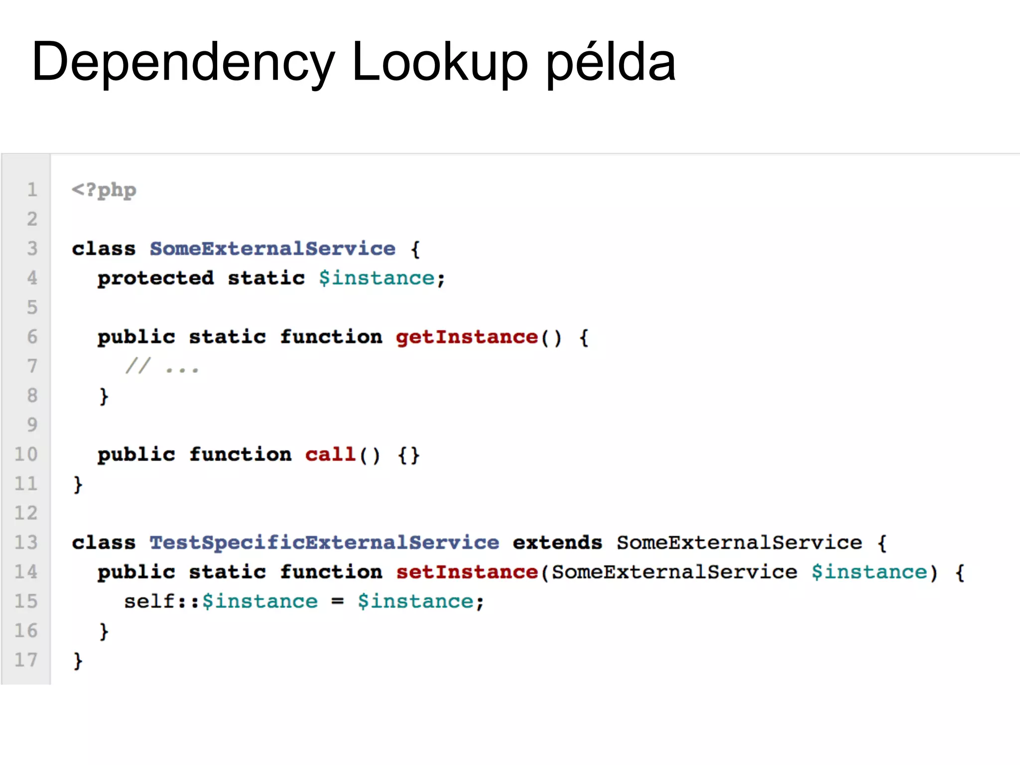 Dependency Lookup példa
 