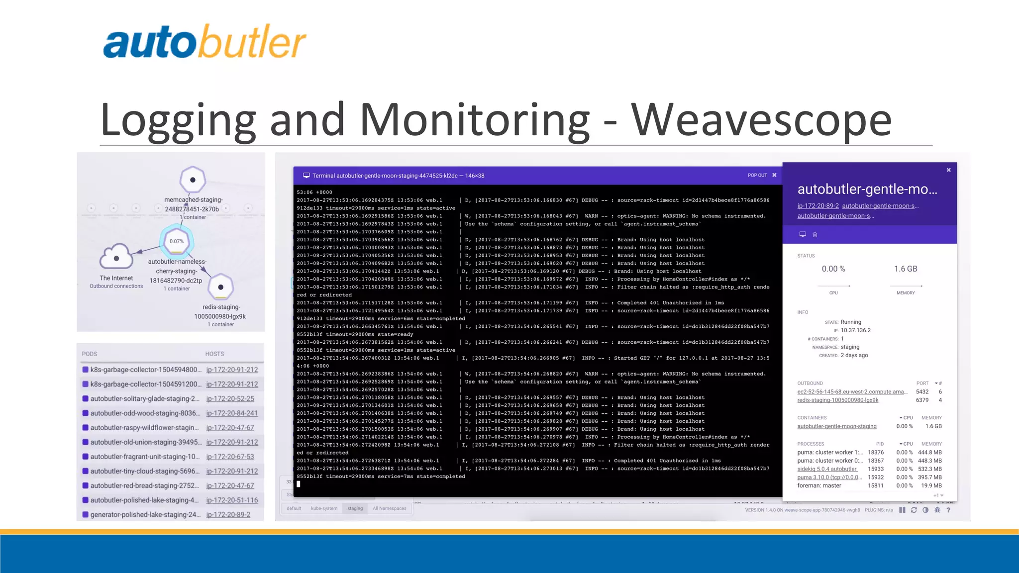 Logging and Monitoring - Weavescope
 