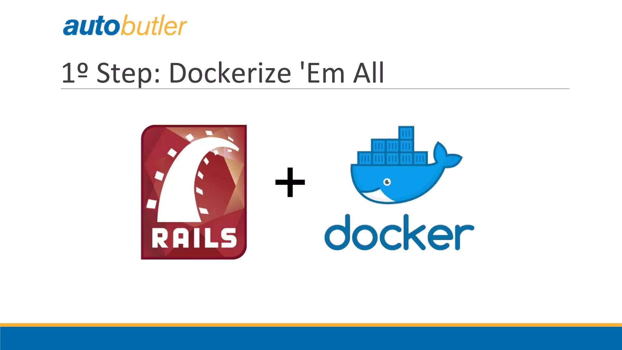 1º Step: Dockerize 'Em All
+
 