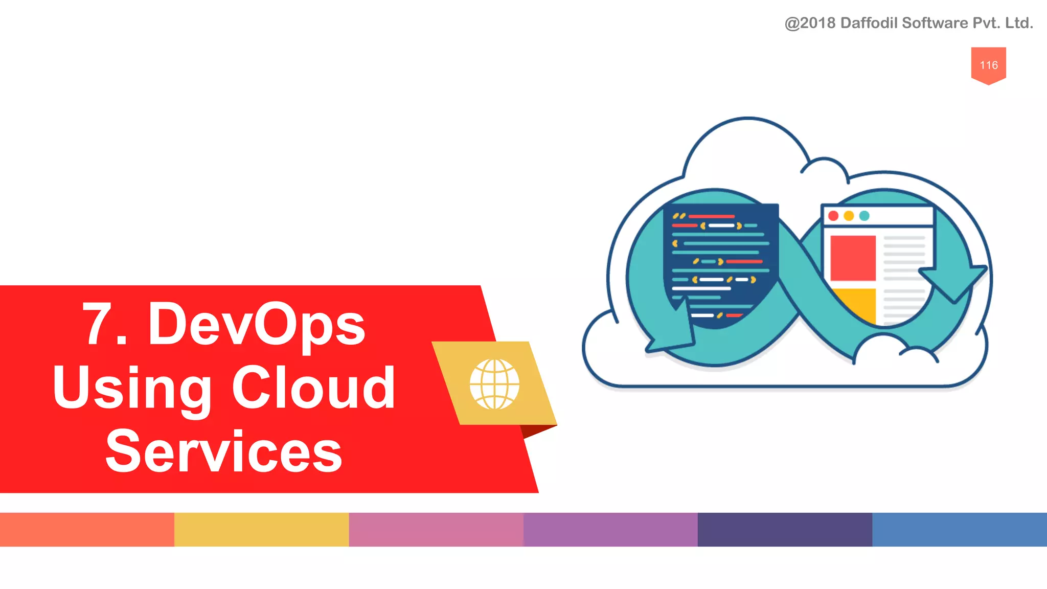 7. DevOps
Using Cloud
Services
116
@2018 Daffodil Software Pvt. Ltd.
 