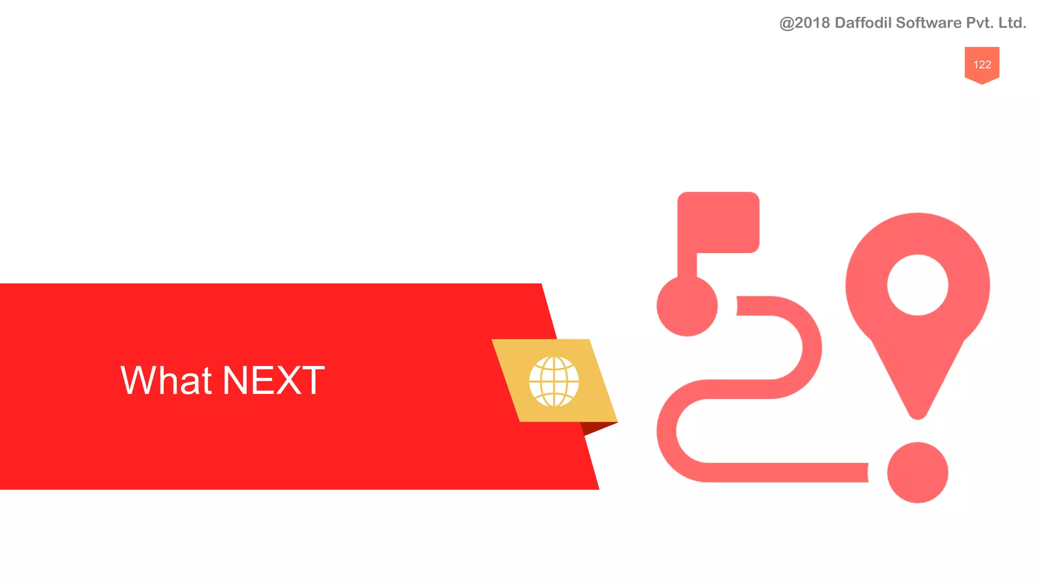 What NEXT
122
@2018 Daffodil Software Pvt. Ltd.
 