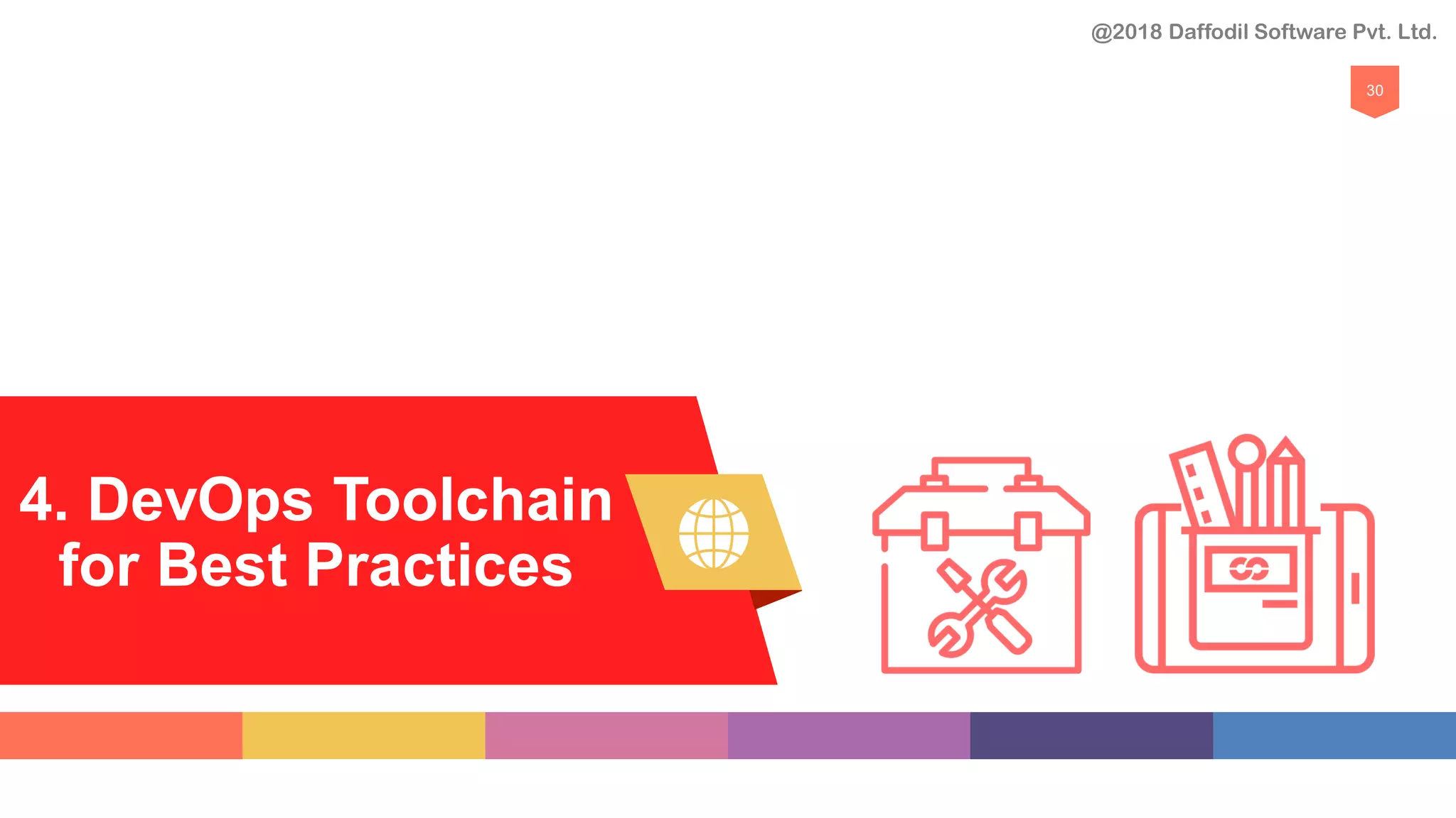 4. DevOps Toolchain
for Best Practices
30
@2018 Daffodil Software Pvt. Ltd.
 