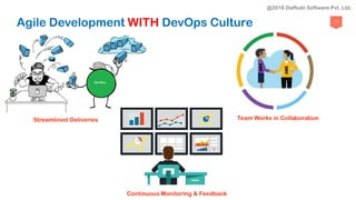 17
Agile Development WITH DevOps Culture
Streamlined Deliveries Team Works in Collaboration
Continuous Monitoring & Feedback
@2018 Daffodil Software Pvt. Ltd.
 