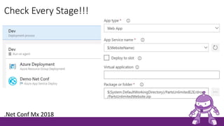 Check Every Stage!!!
.Net Conf Mx 2018
 