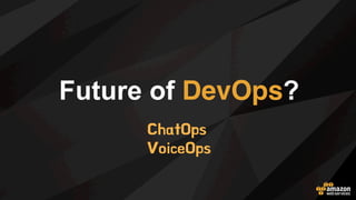 ChatOps란?
• “0HGGing GCClF righG in Ghe Aiddle C: Ghe cCnverFaGiCnN
• -eFFe .eJland, GiG,H6
• 2CHrce: hGGDF://FDeakerdeck cCA/jneJland/chaGCDF-aG-giGhH6
• “ChaG/DF iF a cClla6CraGiCn ACdel GhaG cCnnecGF DeCDle,
GCClF, DrCceFF, and aHGCAaGiCn inGC a GranFDarenG JCrk:lCJN
• 2ean 1egan, AGlaFFian
• 2CHrce: hGGD://6lCgF aGlaFFian cCA/2016/01/JhaG-iF-chaGCDF-adCDGiCn-gHide/
• “TC ACve :aFG and AainGain FGa6iliGy iG’F iADCrGanG GC have a
cHlGHre C: aHGCAaGiCn, AeaFHreAenG and FharingN
• -aFCn ,and, VicGCrCDF AHGhCr C: ChaG/DF FCr DHAAieF
• 2CHrce: hGGD://JJJ FlideFhare neG/VicGCr/DF/chaGCDF
 