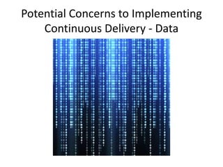 Potential Concerns to Implementing 
Continuous Delivery - Data 
 