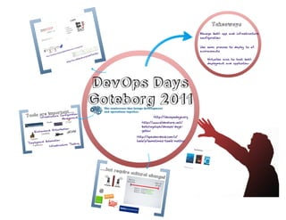 DevOps Days Gotemburg 2011 (from prezi)