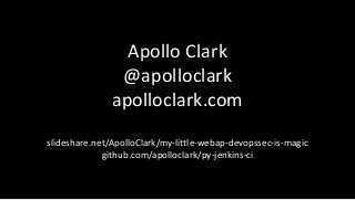 My Little Webap - DevOpsSec is Magic