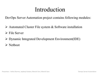 DevOps server automation | PPTX