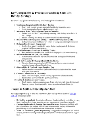 Shift Left Security.pdf DevOps Shift Left: Accelerating Quality, Security, and Speed with ...