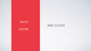 AWS CLOUD
MUST
KNOW
 