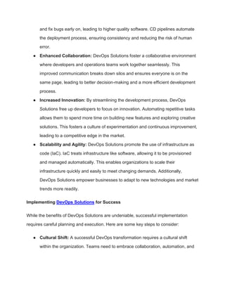 DevOps Solutions: Driving Efficiency and Innovation in Modern ...