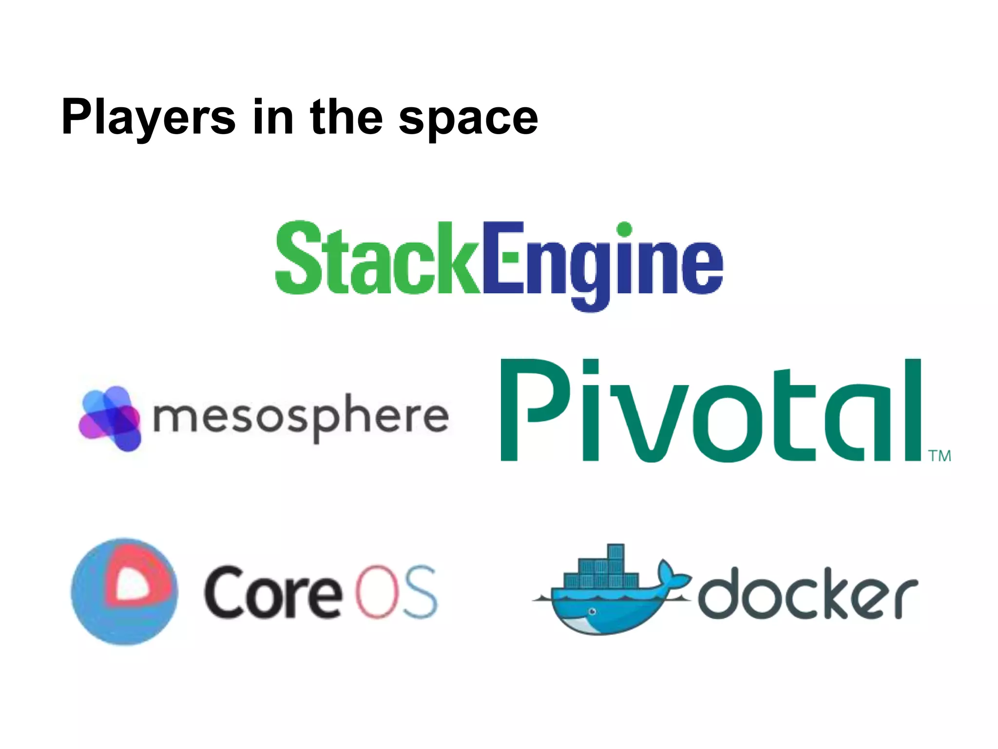 Players in the space
 