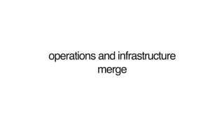 operations and infrastructure
merge
 