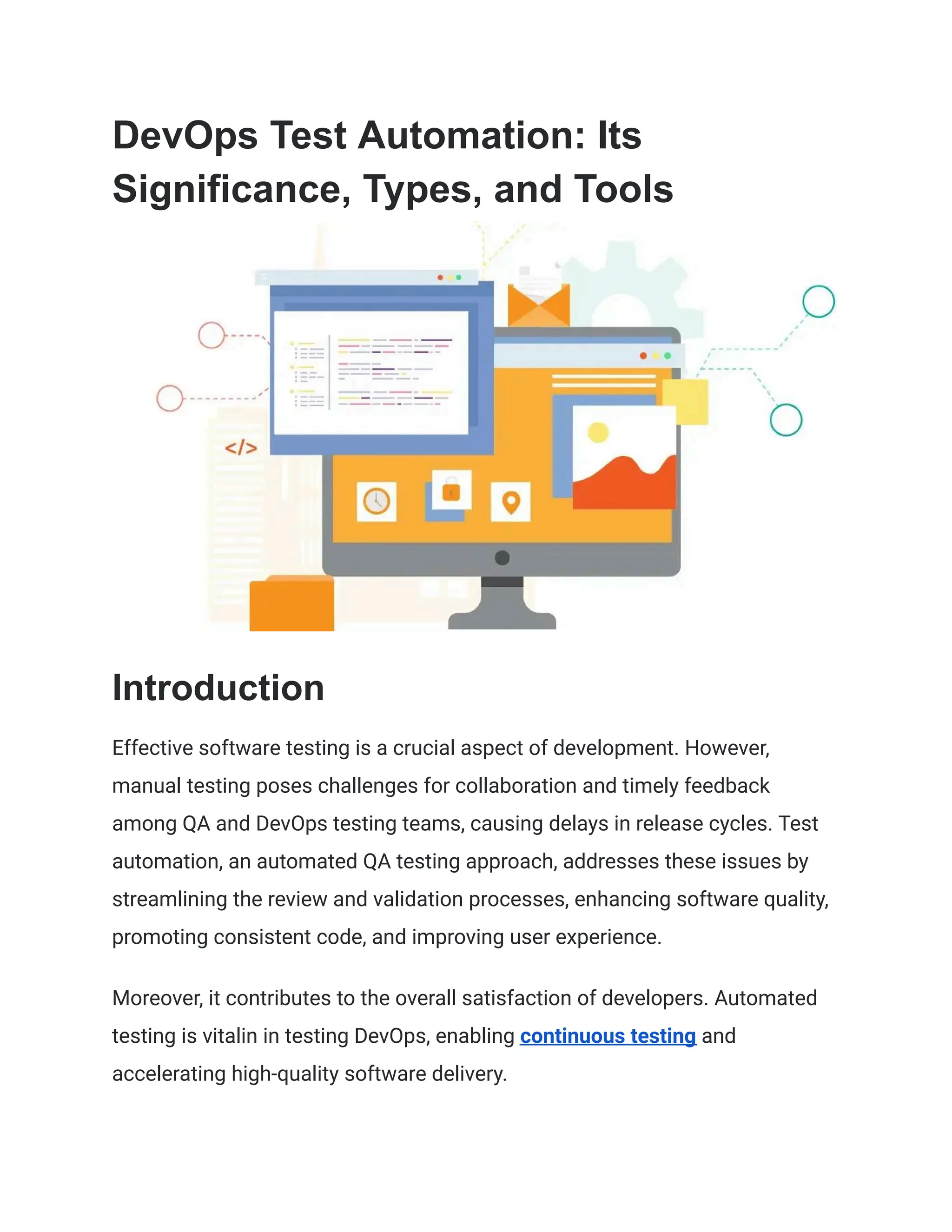 DevOps Test Automation_ Its Significance, Types, and Tools.pdf | Web ...