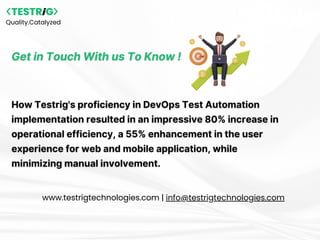 Quality.Catalyzed
www.testrigtechnologies.com | info@testrigtechnologies.com