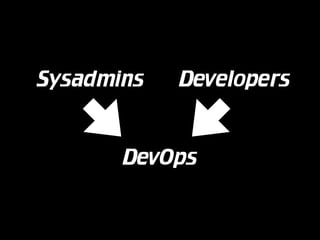 Sysadmins

Developers

DevOps

 