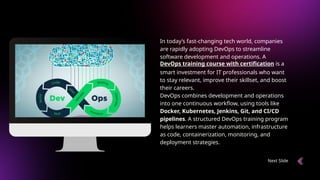DevOps Training Course with Certification – Fast-Track Your IT Career.pptx