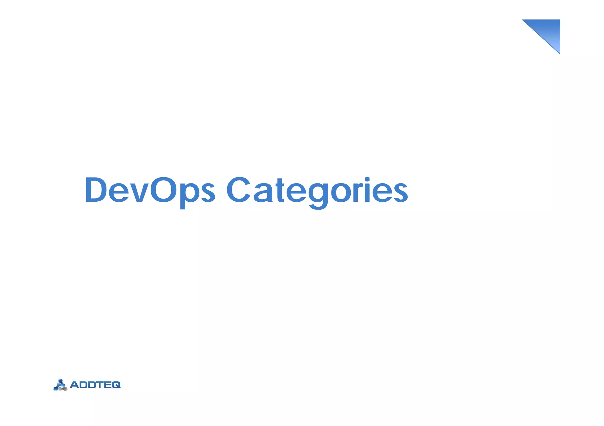 DevOps Categories
 