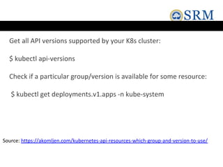 Get all API versions supported by your K8s cluster:
$ kubectl api-versions
Check if a particular group/version is available for some resource:
$ kubectl get deployments.v1.apps -n kube-system
Source: https://akomljen.com/kubernetes-api-resources-which-group-and-version-to-use/
 